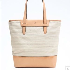 Banana Republic Cotton and Italian Leather Tote